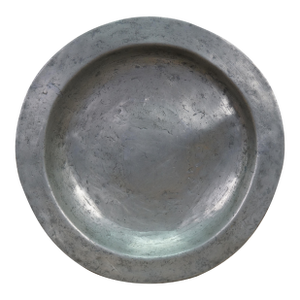 Antique 18th Century Primitive Pewter Serving Plate Charger 12"