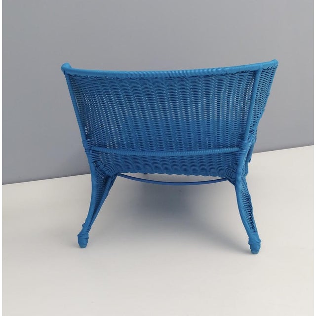 Plastic Sky Blue Low Lounge Chair by Monika Mudler for Ikea, 2001 For Sale - Image 7 of 11