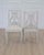 Pair of Antique French Neoclassical Painted Chairs in Antique Linen For Sale - Image 9 of 12