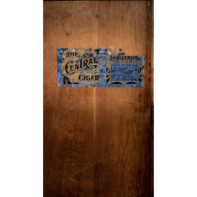 Brown C. 1890 Tobacco Store Cabinet With Label by James Skallerup For Sale - Image 8 of 11