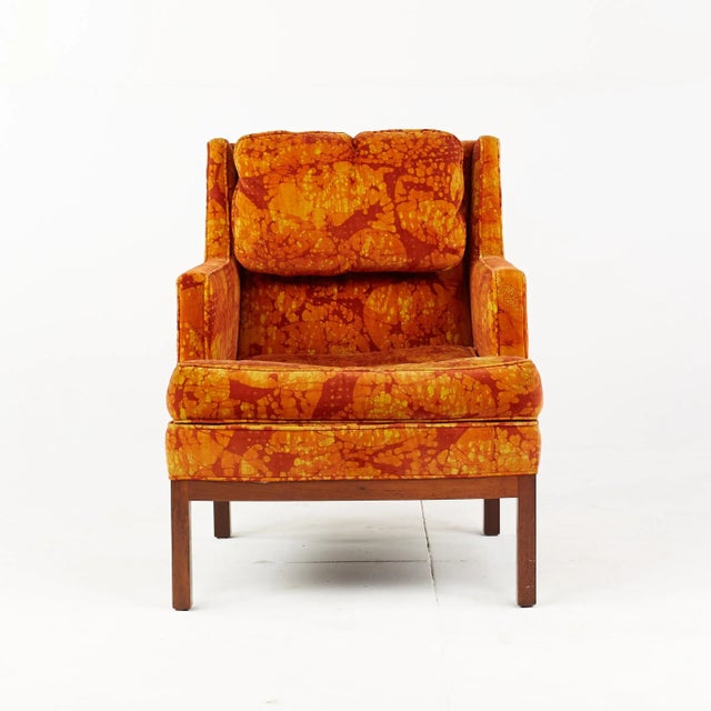 Edward Wormley for Dunbar Mid Century Lounge Chair with Jack Lenor Larsen Fabric This chair measures: 24 wide x 30.5 deep...