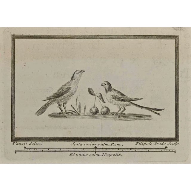 Ancient romanfresco "antiquities of herculaneum exposed", is an etching realized by filippo de grado in the late 18th...