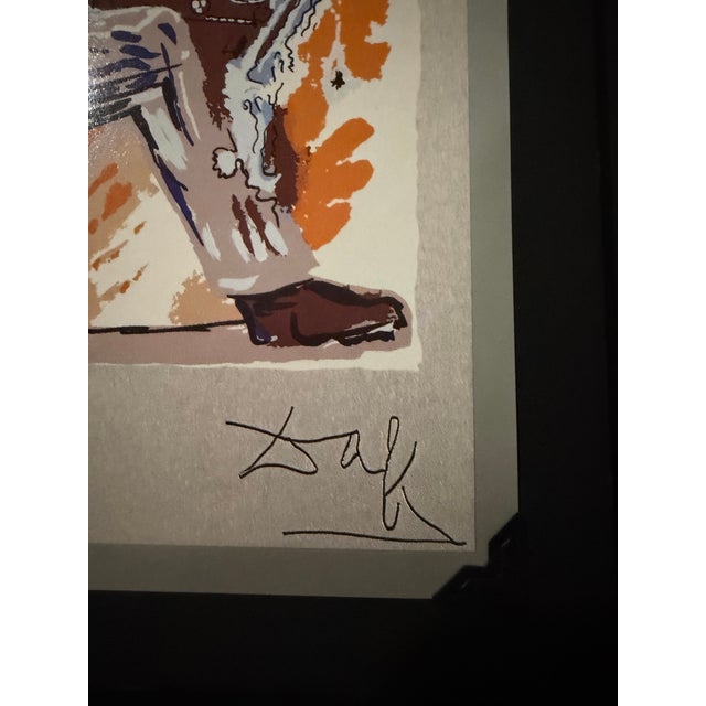 Salvador Dalí Salvador Dalí – "The Dentist" (El Dentista) Rare 1970 .925 Sterling Silver Plated Serigraph | From the Professions of Man Suite Custom Gallery Framed For Sale - Image 4 of 7