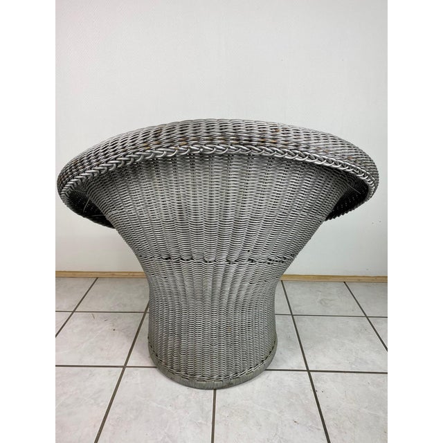 Egon Eiermann Rattan Basket Egg Chair by Egon Eiermann for Heinrich Murrmann, 1970s For Sale - Image 4 of 9