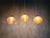 Art Deco Pendant Lights in Amber Cracked Glass, 1920s, Set of 3 For Sale - Image 3 of 13