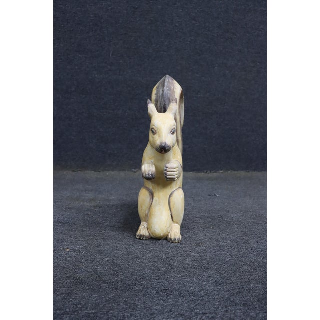 Folk Art Carved Wooden Squirrel Figure For Sale - Image 11 of 14