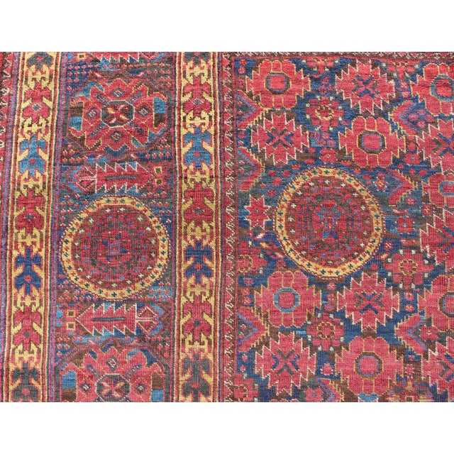 19th Century Antique Beshir Long Gallery Rug in Colors For Sale - Image 9 of 13