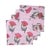 A set of new hand-made pink block print cloth table napkins. This beautiful set is hand-stitched by our artisans in...