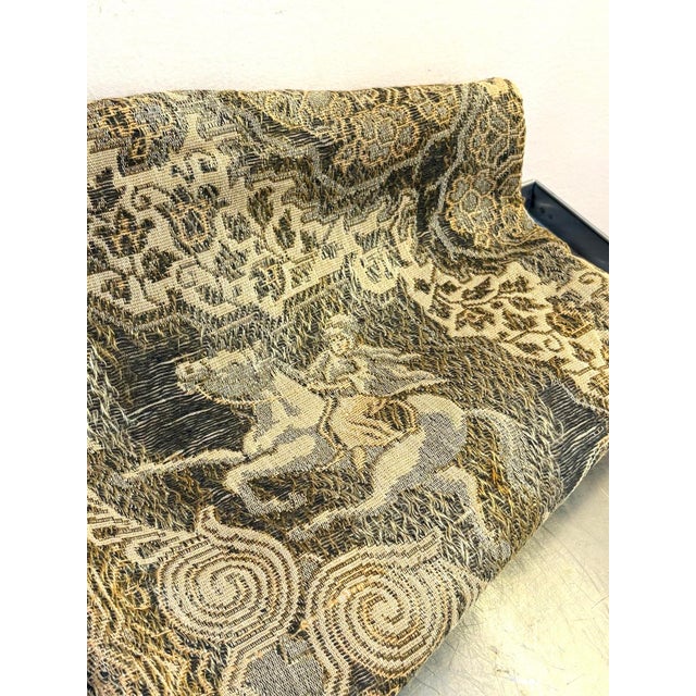 Antique Woven Horse and Rider Jacquard Tapestry For Sale - Image 4 of 6