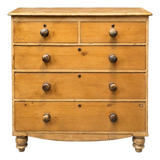 19th Century Victorian Pine Chest of Drawers For Sale