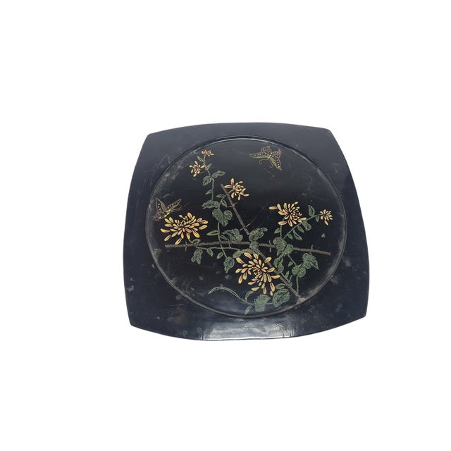 Black Japanese Lacquerware Tray, 1950s For Sale - Image 8 of 18