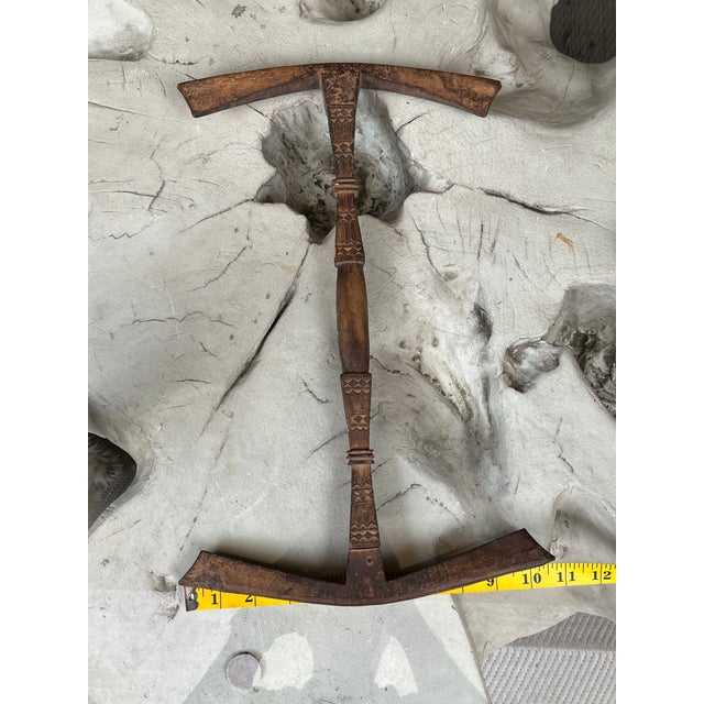 18th Century 18th / 19th Century Scandinavian Collapsible Hand Reel (Haspel) - Primitive Folk Art Textile Tool / Niddy Noddy For Sale - Image 5 of 12