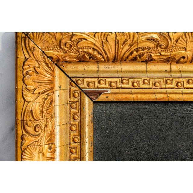 Interesting Antique 19th Century Monk Man Portrait Oil Painting Ornate Gold Frame Home Decor Wall Art For Sale - Image 9 of 13