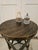 Mid Century Modern X Design Hand Hammered Side Table For Sale - Image 9 of 9