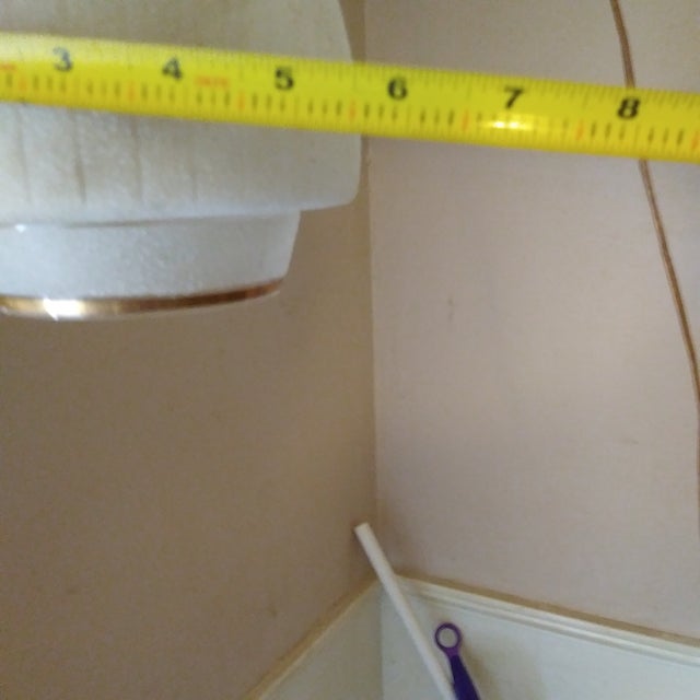 1950s Mid Century Modern Textured Ribbed Italian Ceiling Pendant Light For Sale - Image 12 of 13