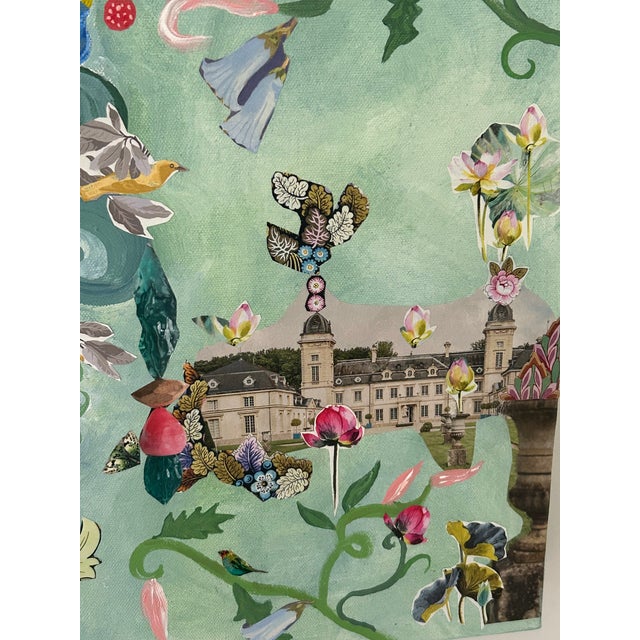 Mixed Media Painting & Collage Titled Spring Is on Her Mind For Sale In Philadelphia - Image 6 of 12
