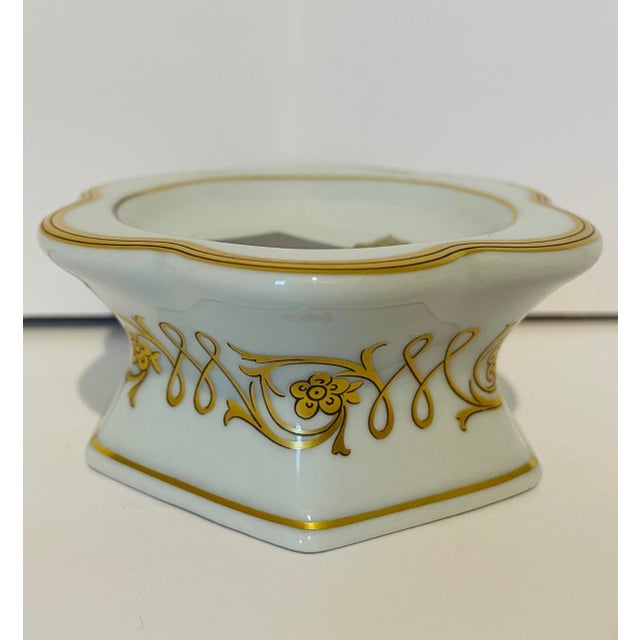 Porcelain salt or trinket dish by Vista Alegre, commemorating the baptism of Maria Francisca, Infanta of Portugal and...
