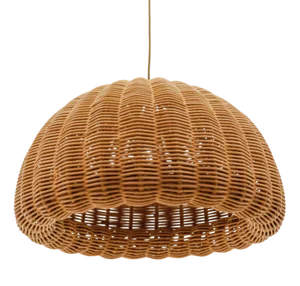 Mid-Century Modern Rattan Wicker Pendant Light, Italy, 1960s