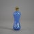 An antique Victorian Latticino perfume offers blue and white swirl art glass construction in hourglass form having a...