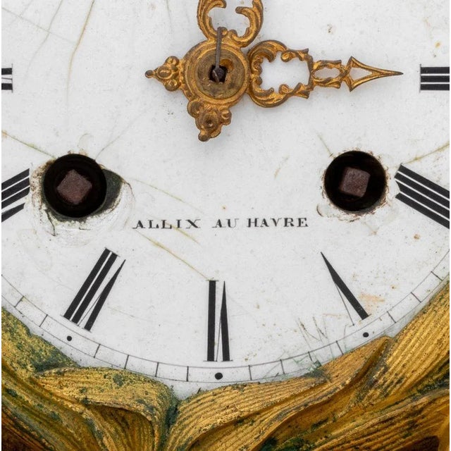Metal French Empire Gilt Bronze Figural Clock For Sale - Image 7 of 14