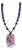 Statement Charoite and Lapis Lazuli Necklace With Sculptural Charoite Pendant a Wearable Work of Art For Sale