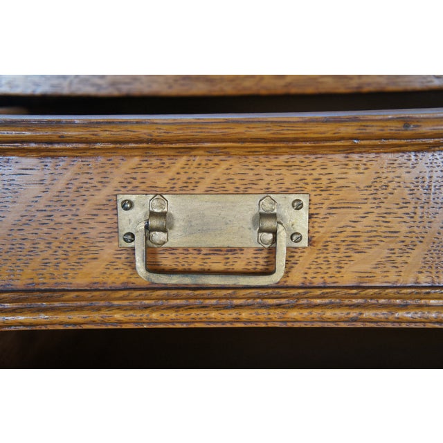 Antique Come-Packt Quartersawn Oak Mission Buffet Sideboard Server W Mirror For Sale - Image 12 of 13