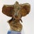Vintage Mid Century Brutalist Elephant Bust Sculpture in Brass and Aluminum For Sale - Image 4 of 7