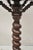 Wood Antique Empire Victorian Walnut Barley Twist Spiral Carved Pedestal Stand For Sale - Image 7 of 12