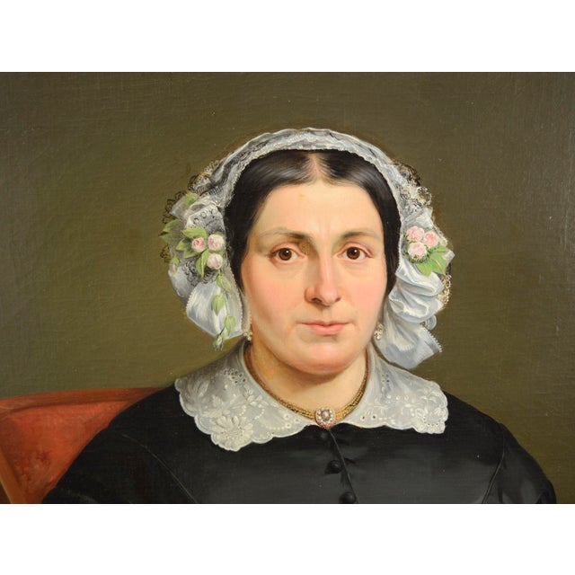 Portrait of Gerardina Van Osch by Dutch Artist Johan Hendrik Neuman For Sale - Image 4 of 8