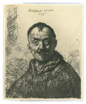 Charles Amand Durand after Rembrandt, The First Oriental Head, Engraving, 19th Century