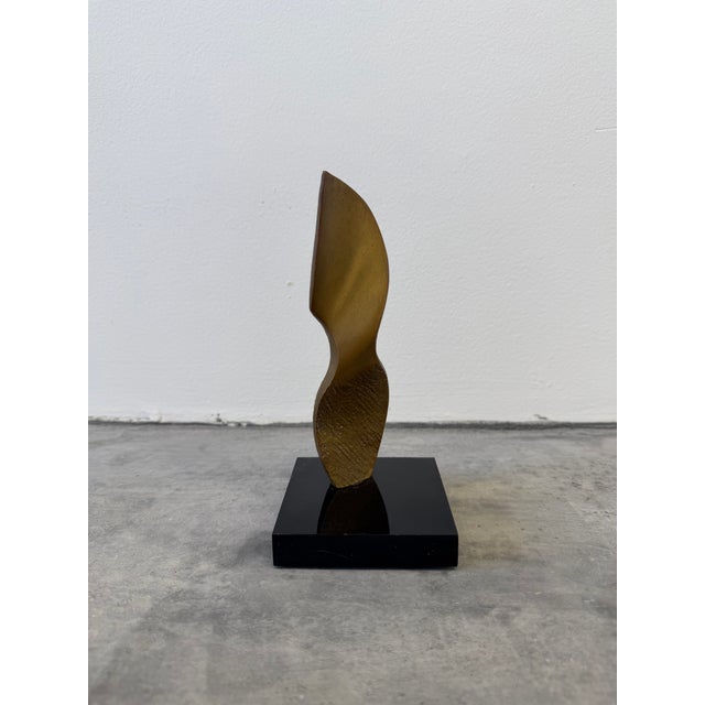 Modern Brazilian Modern Bronze Sculpture on Black Acrylic Base, 1990s For Sale - Image 3 of 11