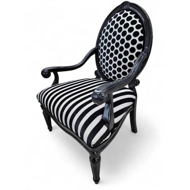 Mid 20th Century Vintage French Louis XVI Style Armchairs Newly Reupholstered - Pair For Sale - Image 5 of 8