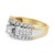Trade in your simple bands for this glamorous ring with a stunningly bold design embellished with 1 1/2 cttw of natural,...