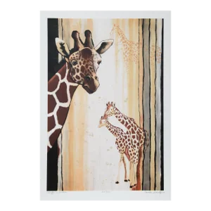 1970s "Giraffe Composition" Lithograph by Caroline Schultz