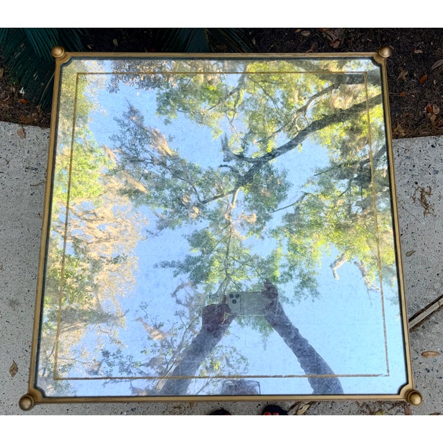 Lillian August 'Anton' Aged Brass and Shagreen Side Table For Sale - Image 17 of 17