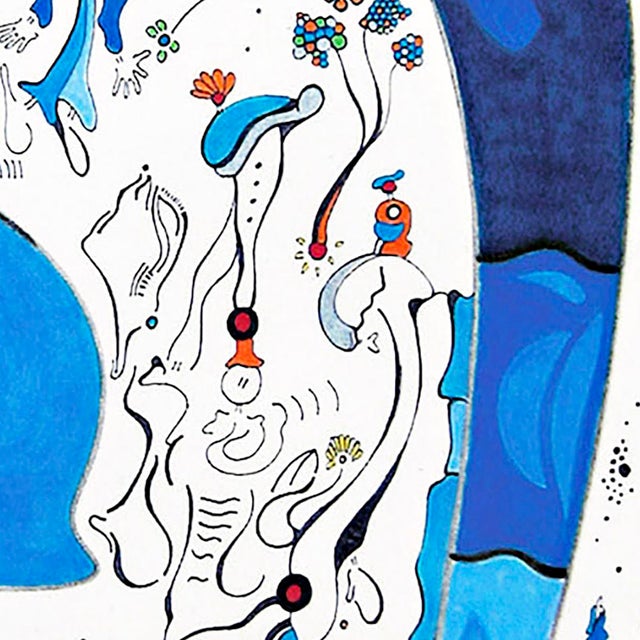 Contemporary "La Mano" Abstract Painting Created With Oil Markers on Canvas in 2005 For Sale - Image 3 of 5