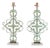 Italian Bronze Midcentury Table Lamps with Scrolling Motifs, on Lucite Bases For Sale
