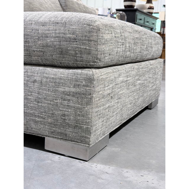 Greige Ethan Allen Conway Greige Chaise Sectional Sofa For Sale - Image 8 of 10