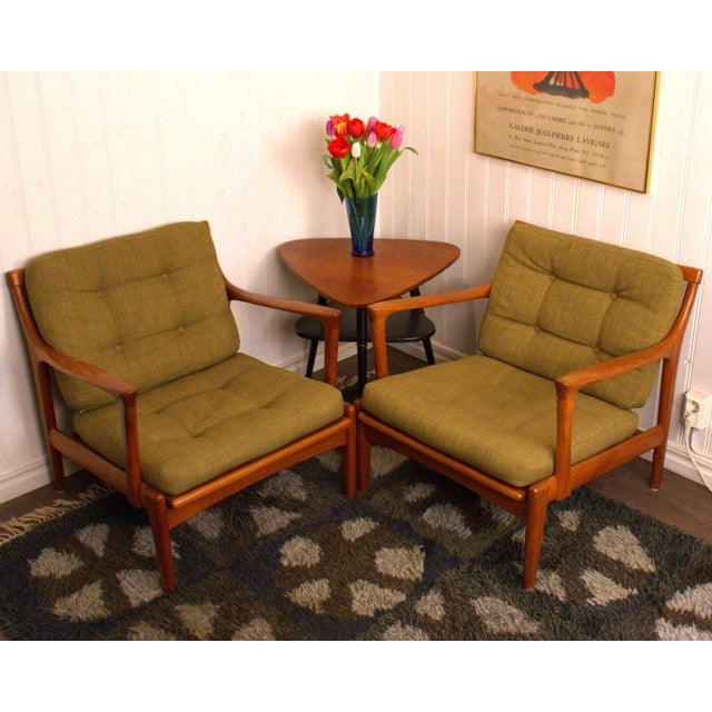 Teak Cuba Armchairs by Bertil Fridhagen for Bröderna Andersson, 1950s, Set of 2 For Sale - Image 4 of 15