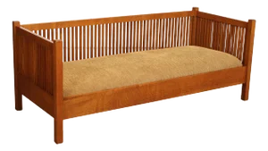 Stickley Mission Collection Oak Spindle Settle