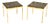 Vintage Swedish Brass and Stone Side Tables, 1970, Set of 2 For Sale