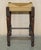 Vintage Dutch Bench Stool with Rope Woven Rush Style Seat, 1940s For Sale - Image 15 of 16