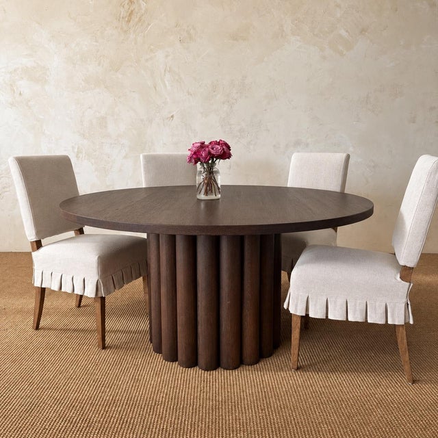 Lavene Dining Table in Kona Finish 60″ For Sale - Image 4 of 8