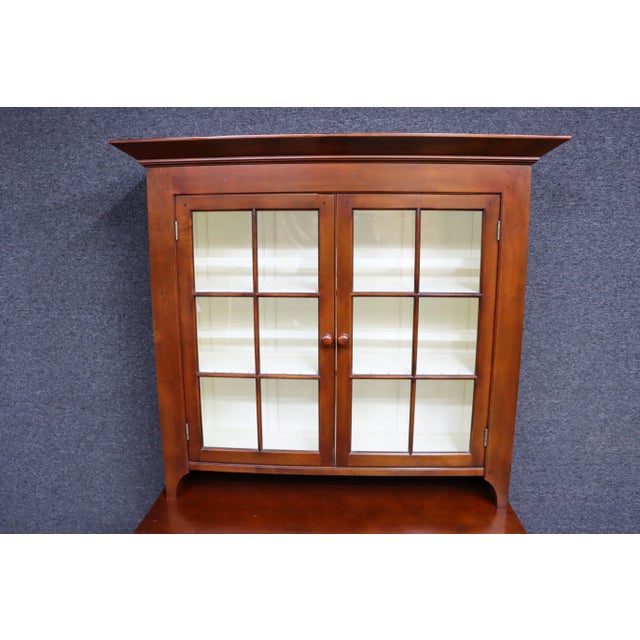 French Country Kindel Cherry Dutch Cupboard For Sale - Image 3 of 12