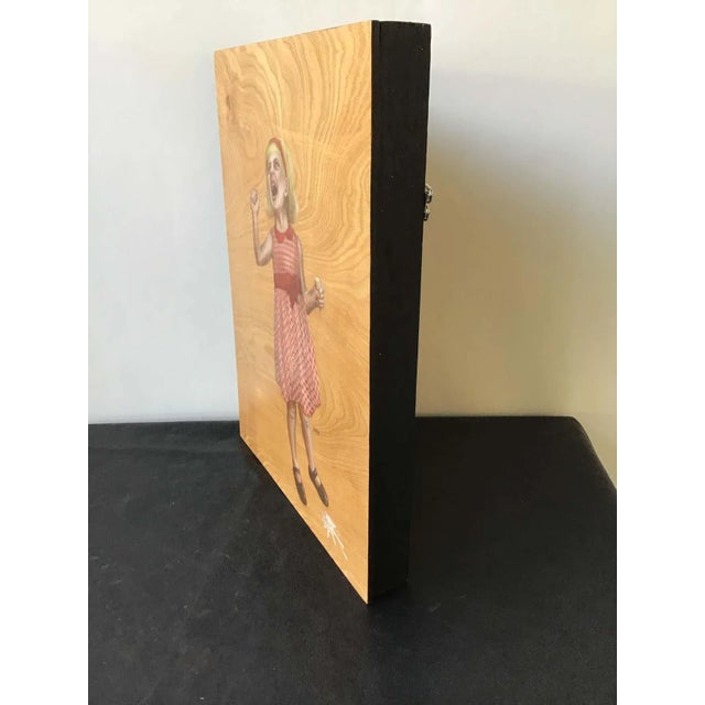 Painting on Board of Girl Dropping Ice Cream For Sale - Image 4 of 10