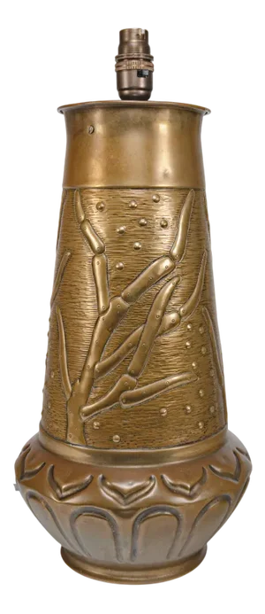 Antique Bronze Table Lamp with Coral Design from WMF, Germany, 1920s