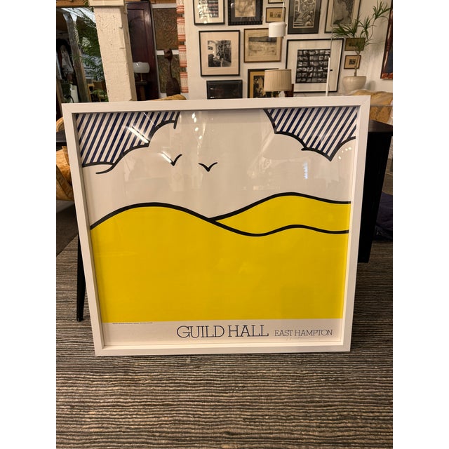 Roy Lichtenstein “Guild Hall East Hampton” Poster, Signed & Numbered, 1980 – Framed For Sale - Image 12 of 12