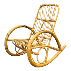 Vintage Bamboo 1960’s Franco Albini Style Rocker