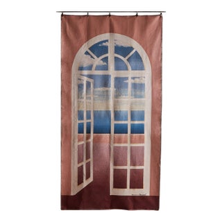 Vintage Trompe-l'œil Window Tapestry by Dominique Maraval For Sale