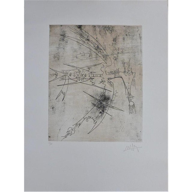 Etching and aquatint on handmade paper Auvergne Richard-de-Bas Numbered in pencil and signed with stamp Signed and...